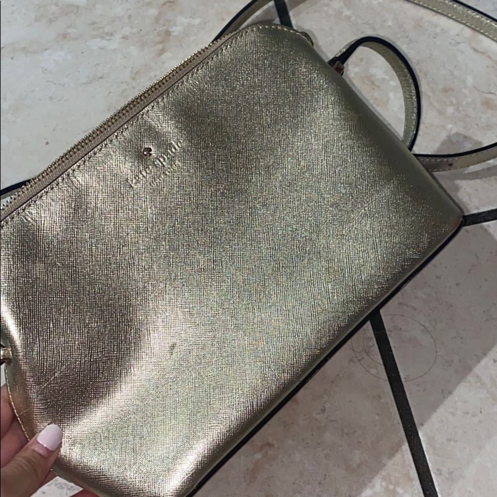 Gold Kate Spade bag